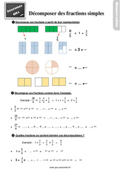 Décomposer des fractions simples au Cm1 - Exercices - Cycle 3 - PDF à imprimer